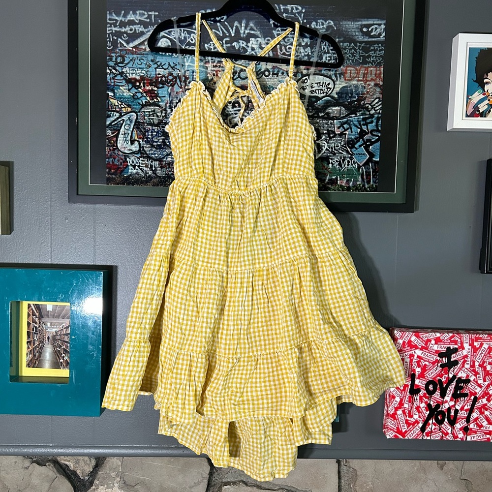 Yellow Checkered Dress
